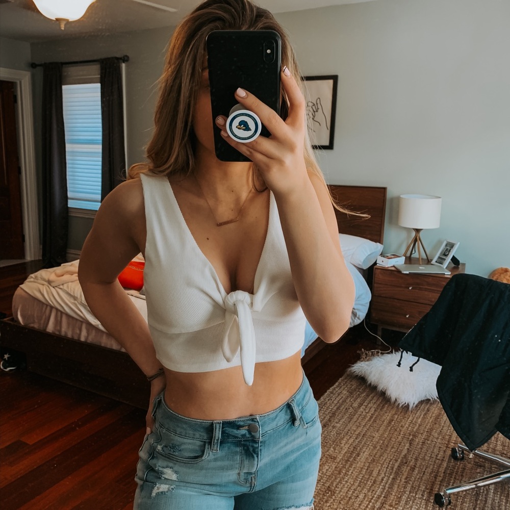 White Crop Top